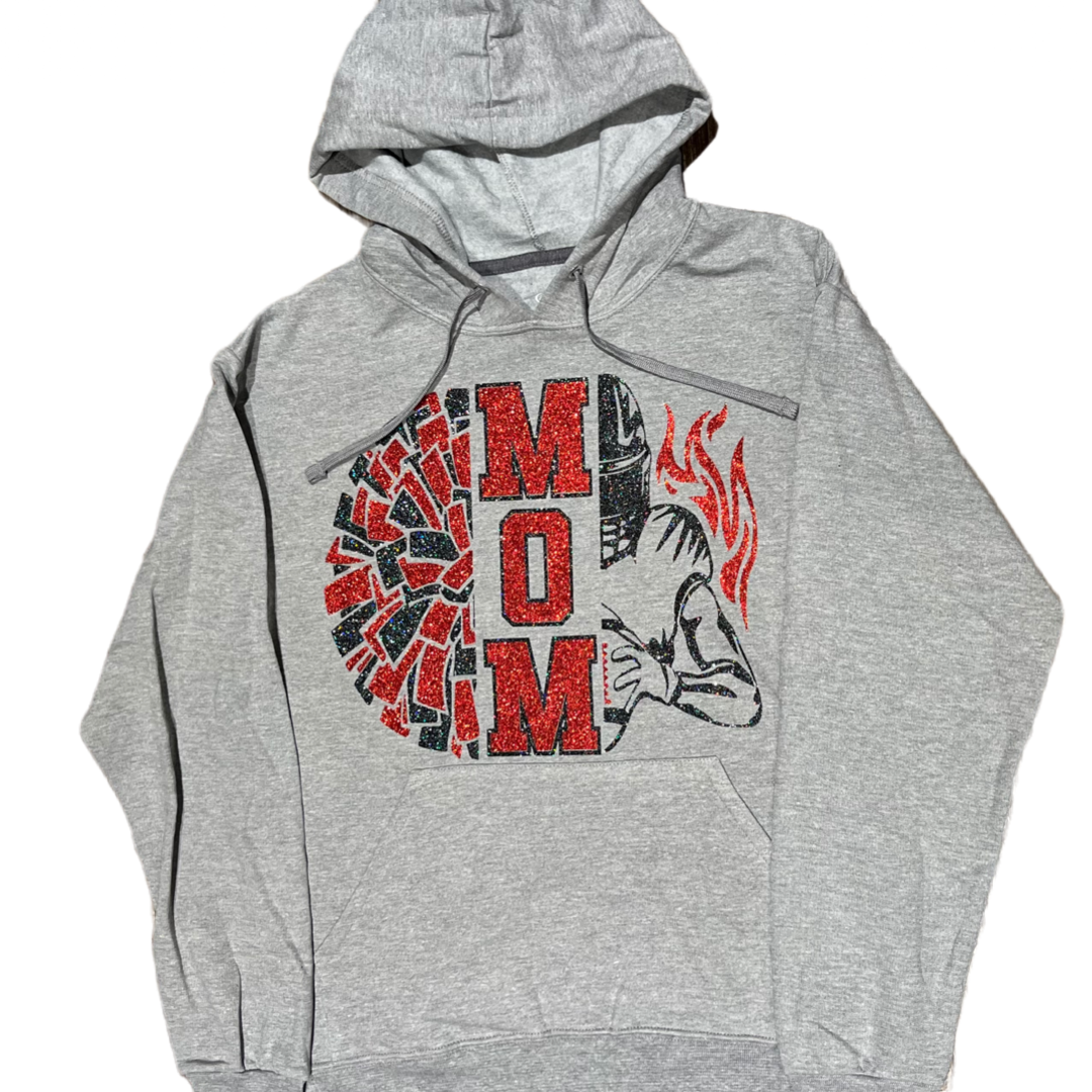 Custom Cheer and Football Mom Glitter Shirt/Sweatshirt/Hoodie