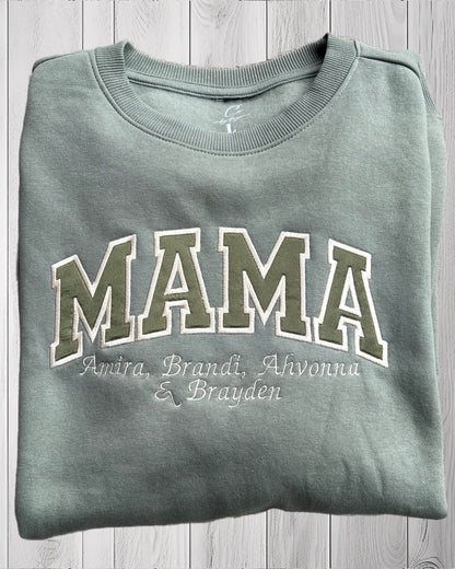 MAMA Embroidery Appliqué Sweatshirt