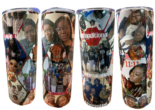 Custom Photo Collage 20oz. Skinny Tumbler