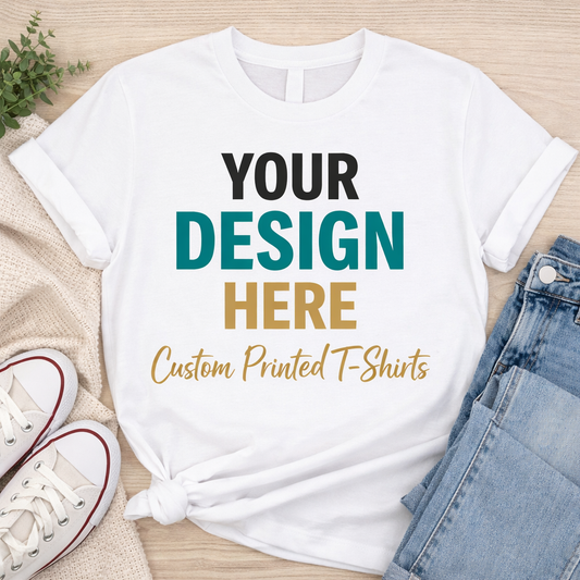Custom Printed T-Shirt (Upload Your Design or Create One With Me)