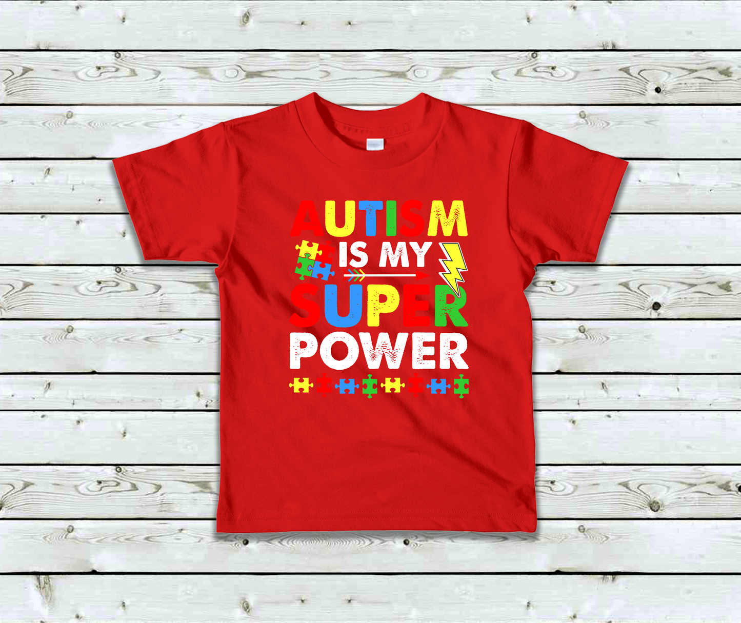 Autism Awareness "Autism Is My Superpower" Kids T-Shirt