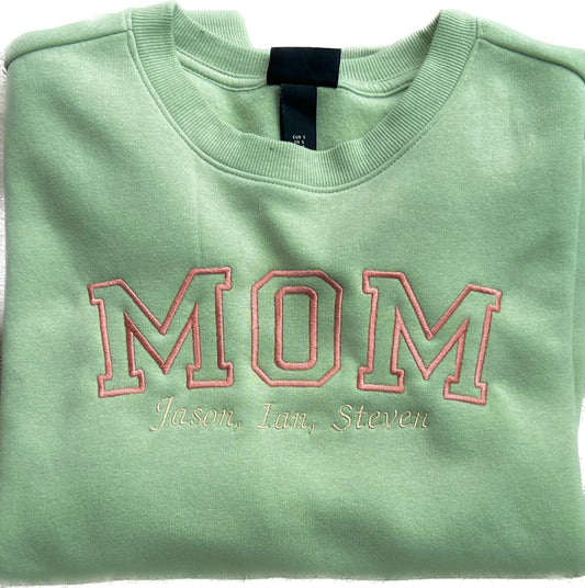 Mom Embroidery Sweatshirt