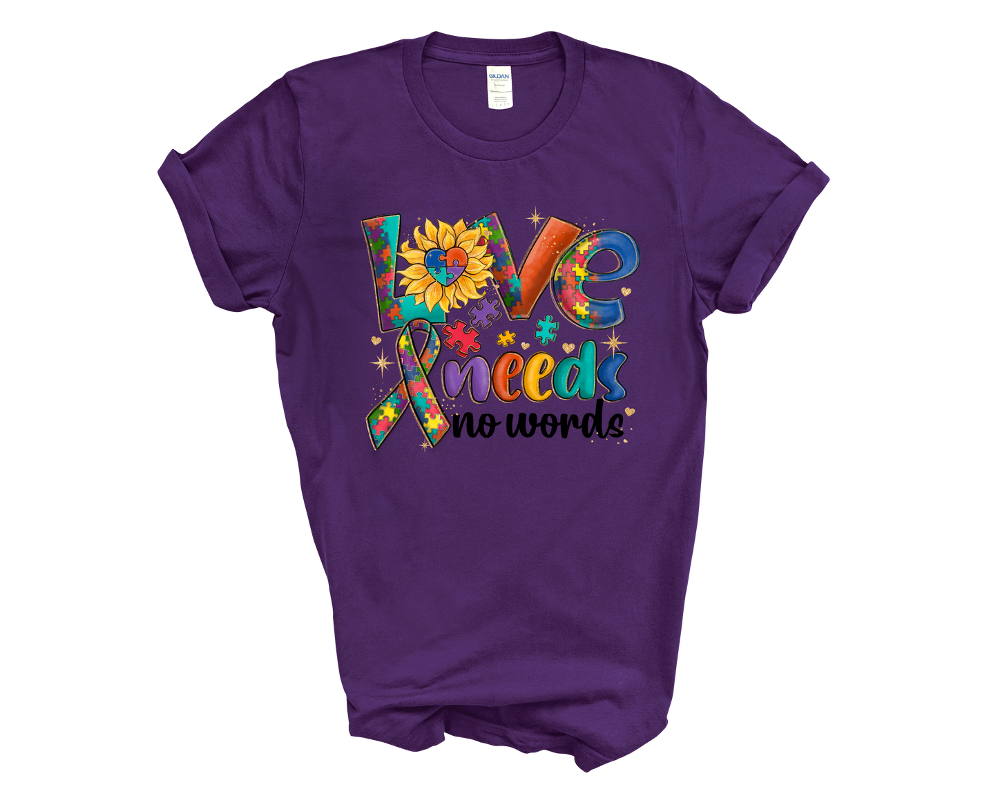 Autism Awareness "Love Needs No Words"  T-Shirt